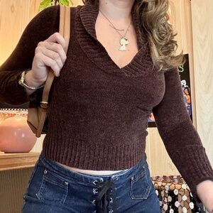 Vintage Womens Small Stretch Knit Sweater Top